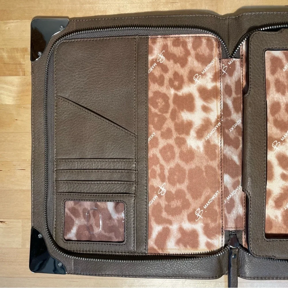 B. Makowsky iPad Leather Folder with straps